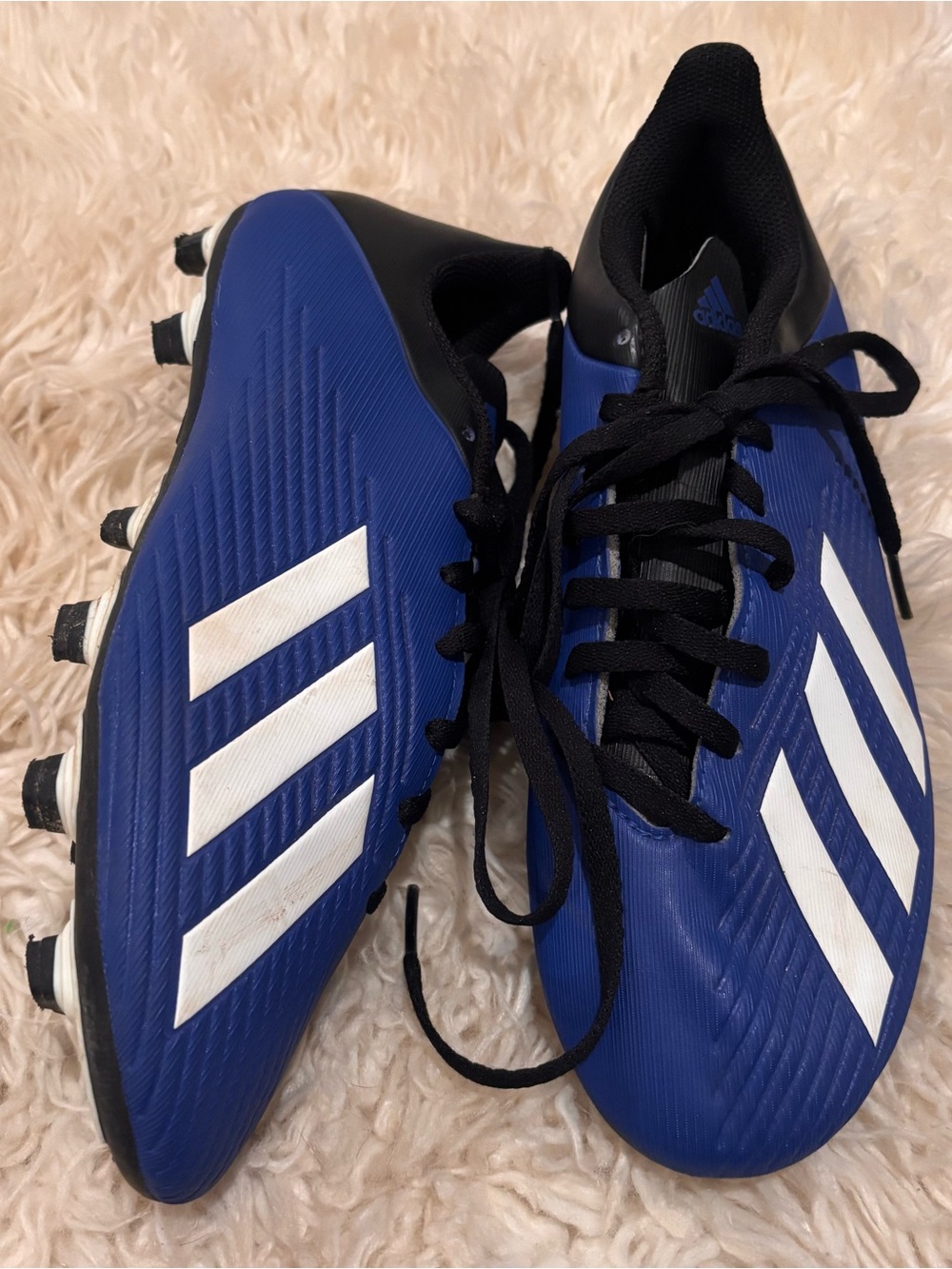 Adidas Men's X 19.4 FxG Soccer Cleats EF1698 Royal Blue Black